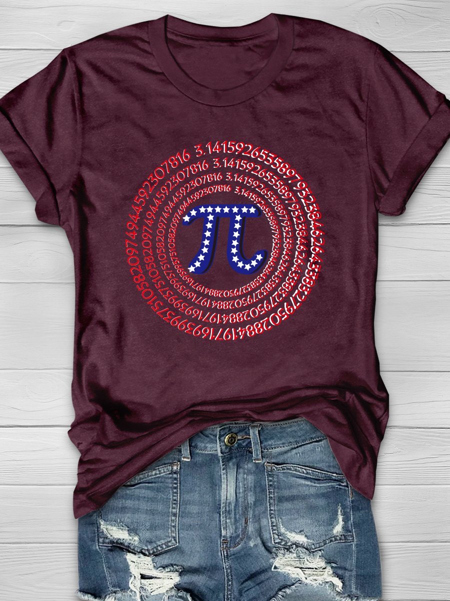 Pi Day Math Teacher Print Graphic T-shirts
