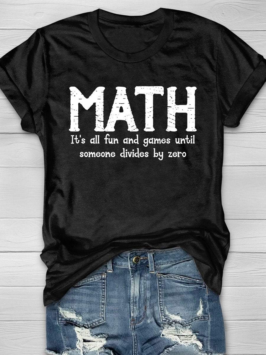 Funny Teacher Print Graphic T-shirts