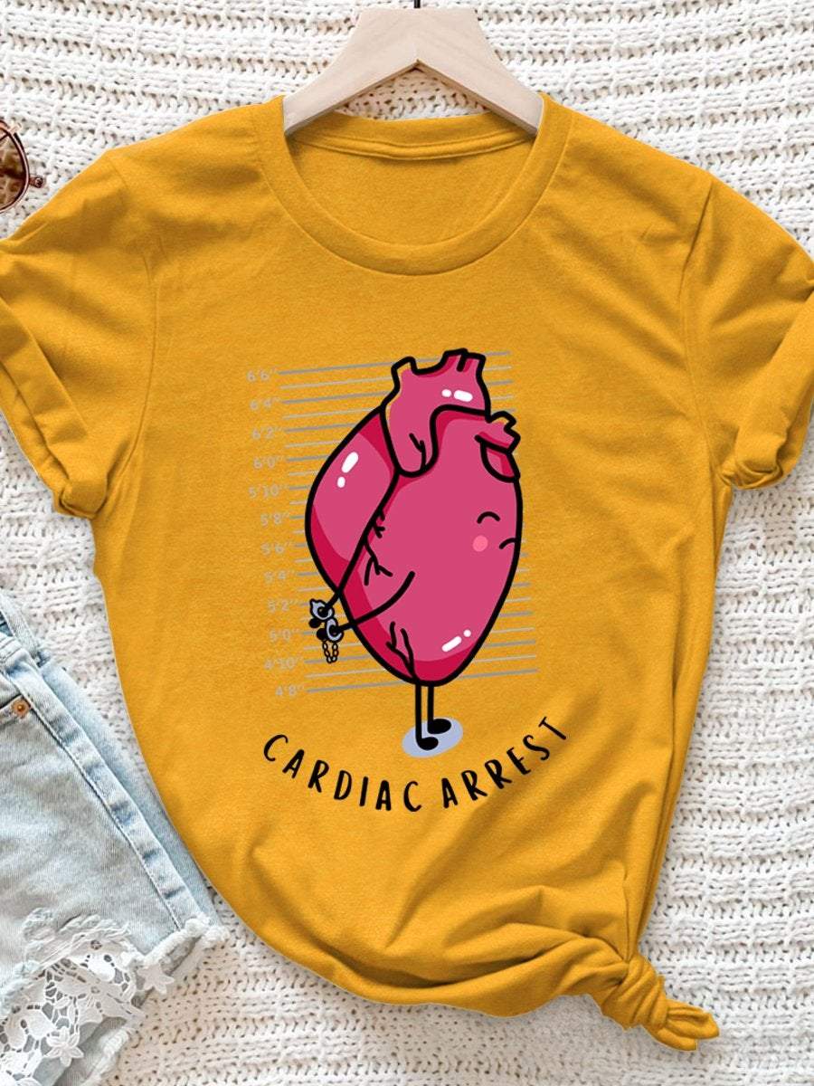Cardiac Arrest Print Short Sleeve T-shirt