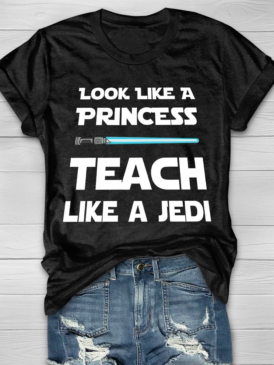 Jedi Teacher Print Graphic T-shirts
