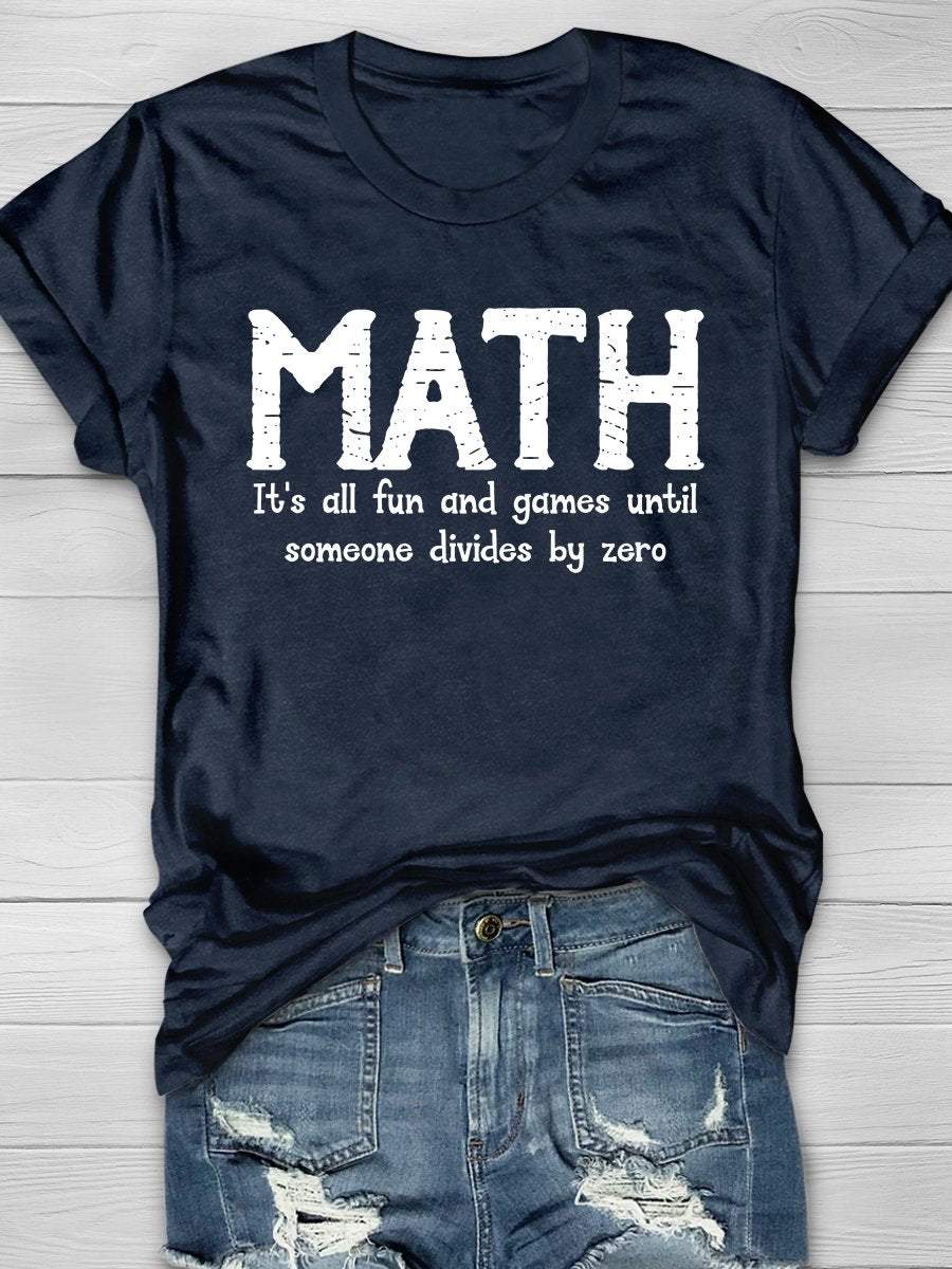 Funny Teacher Print Graphic T-shirts