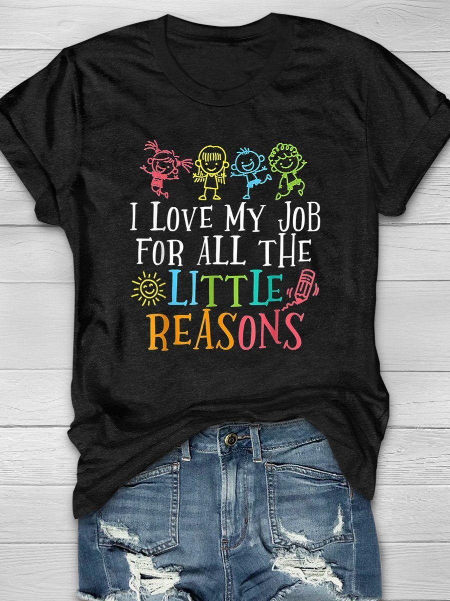 I Love My Jobs Print Graphic T-shirts