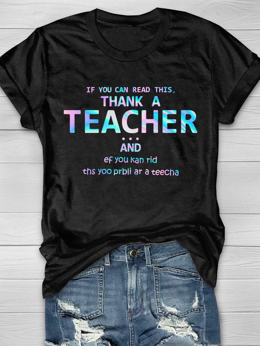 Teacher Life Print Graphic T-shirts
