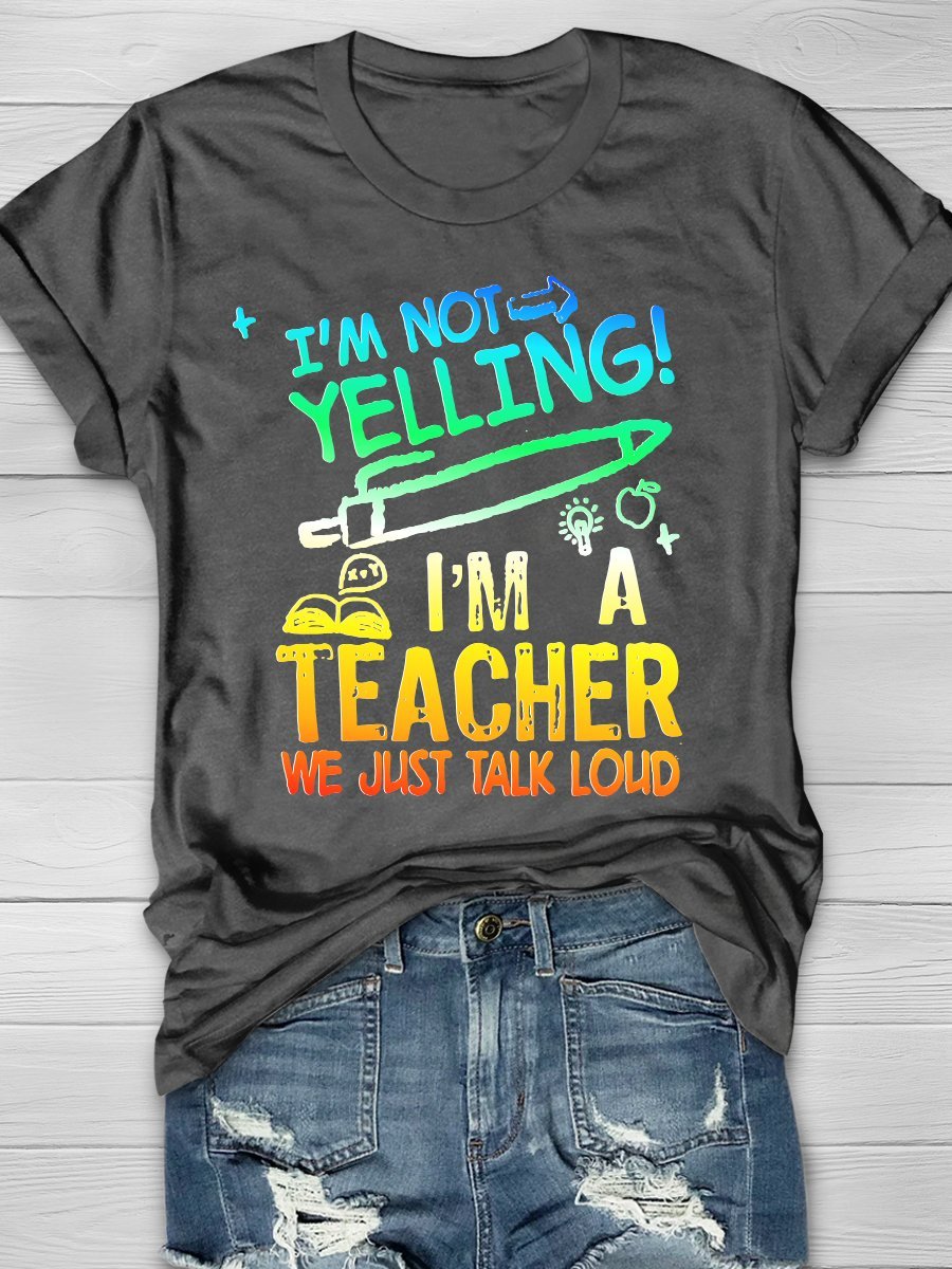 Teacher Life Print Graphic T-shirts