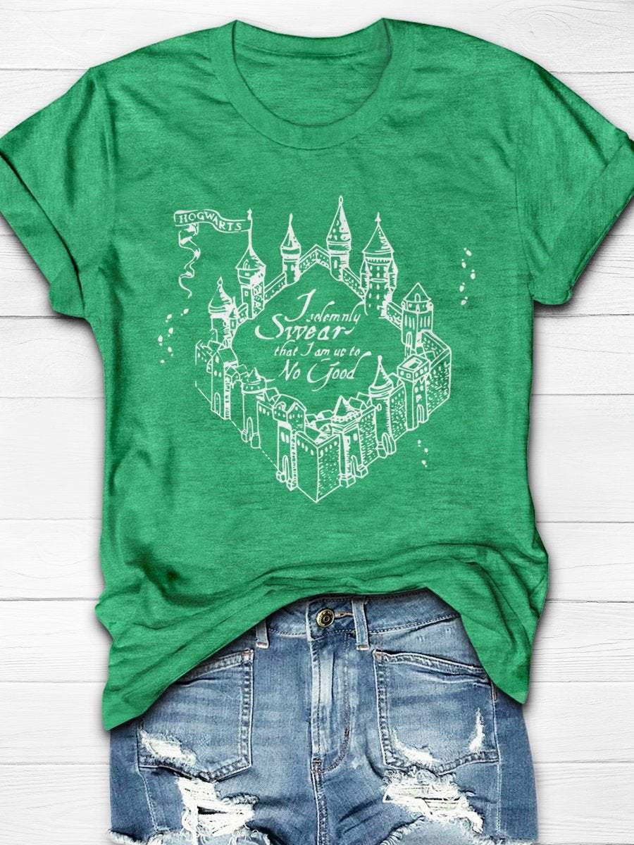 Magic Map School Print Graphic T-shirts