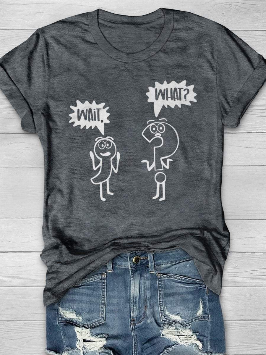 Syntax Notation Wait Comma Question Mark What Print Graphic T-shirts
