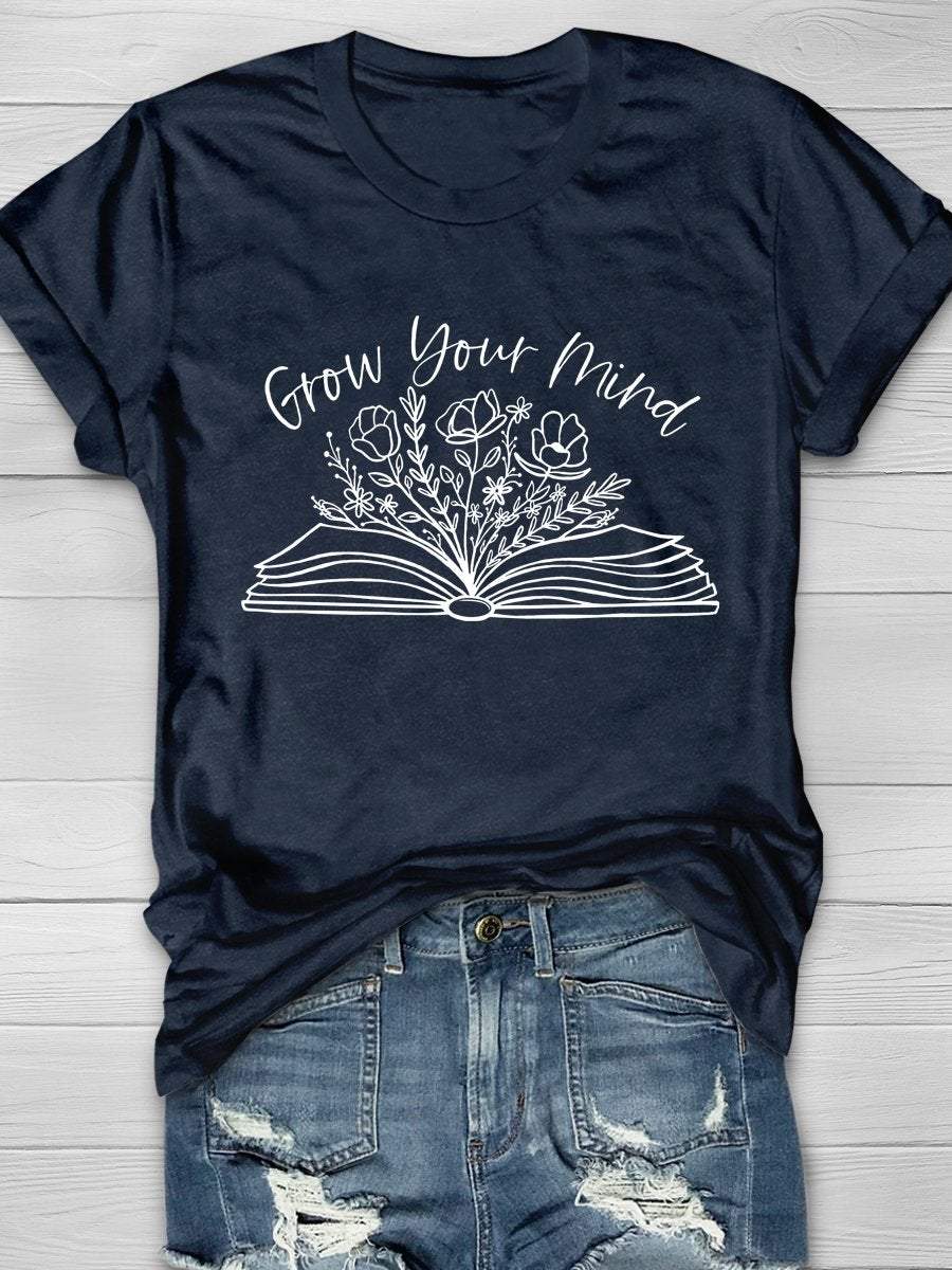 Grow Your Mind Print Graphic T-shirts
