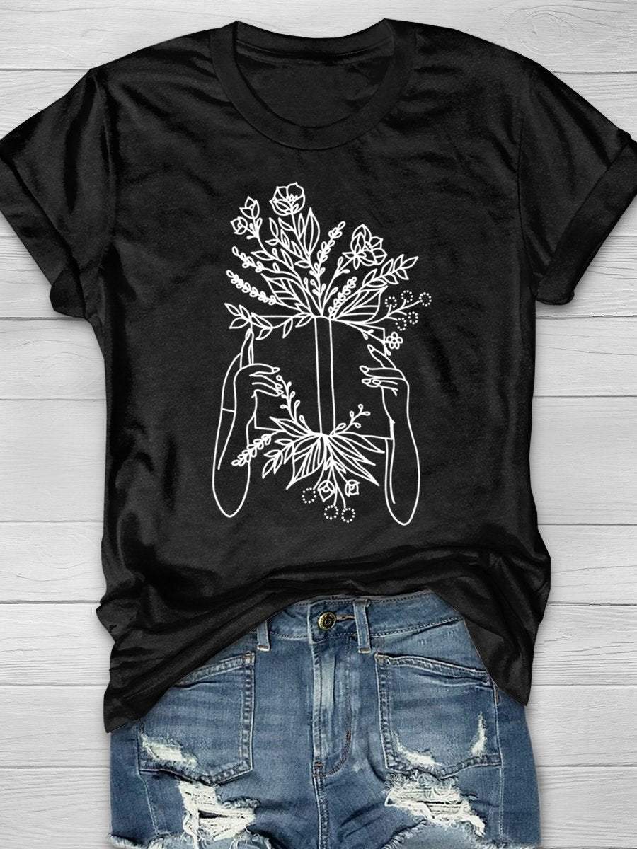 Girl Who Loves To Read Books Print Graphic T-shirts