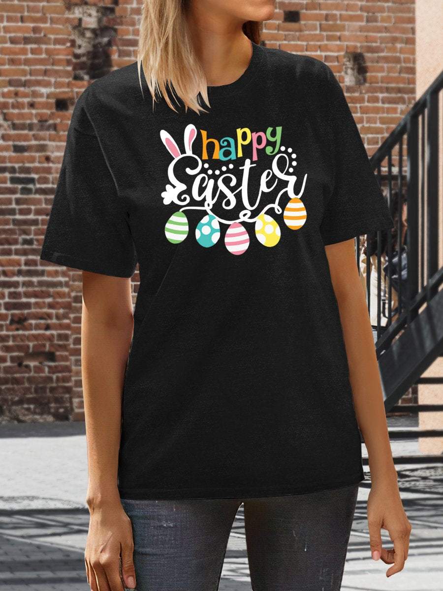 Happy Easter Print Graphic T-shirts
