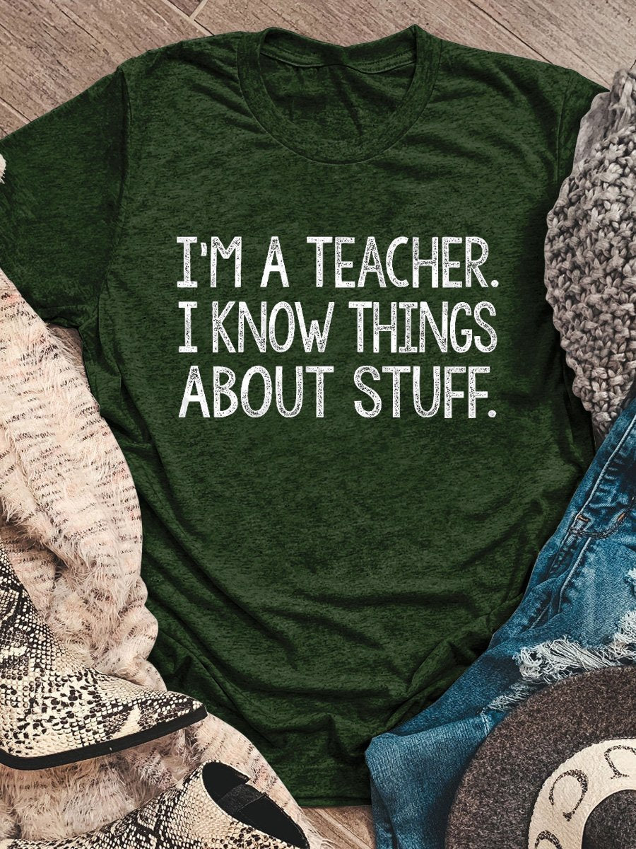 I'm A Teacher Print Graphic T-shirts