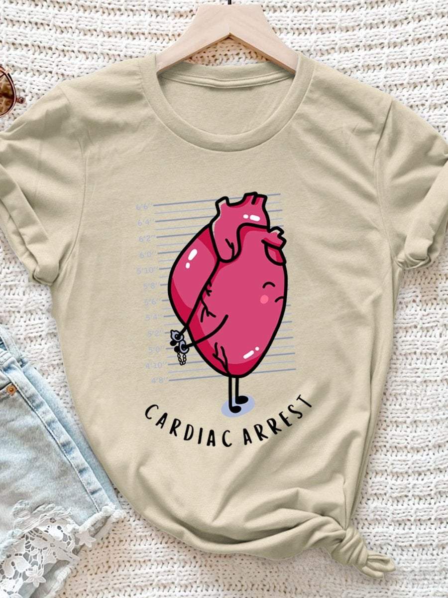 Cardiac Arrest Print Short Sleeve T-shirt