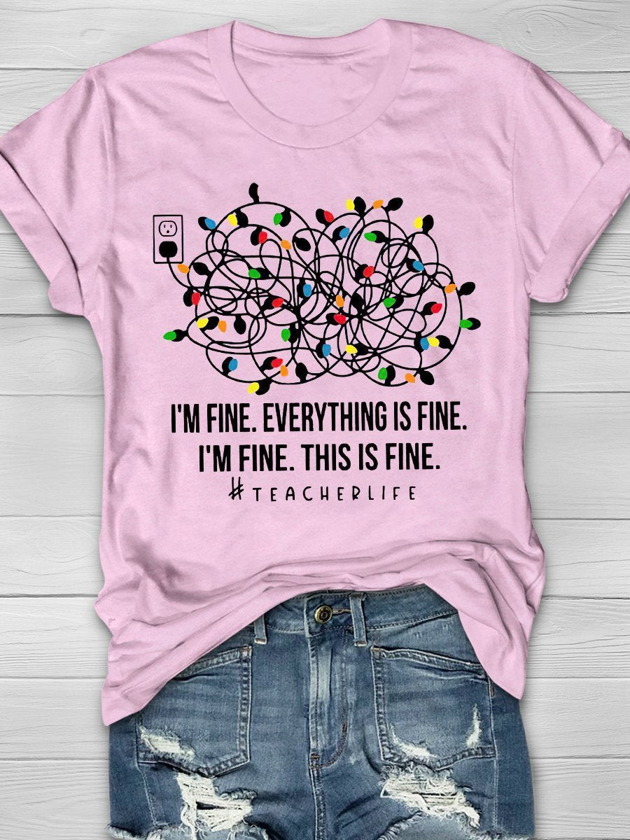 Christmas Teacher Print Graphic T-shirts