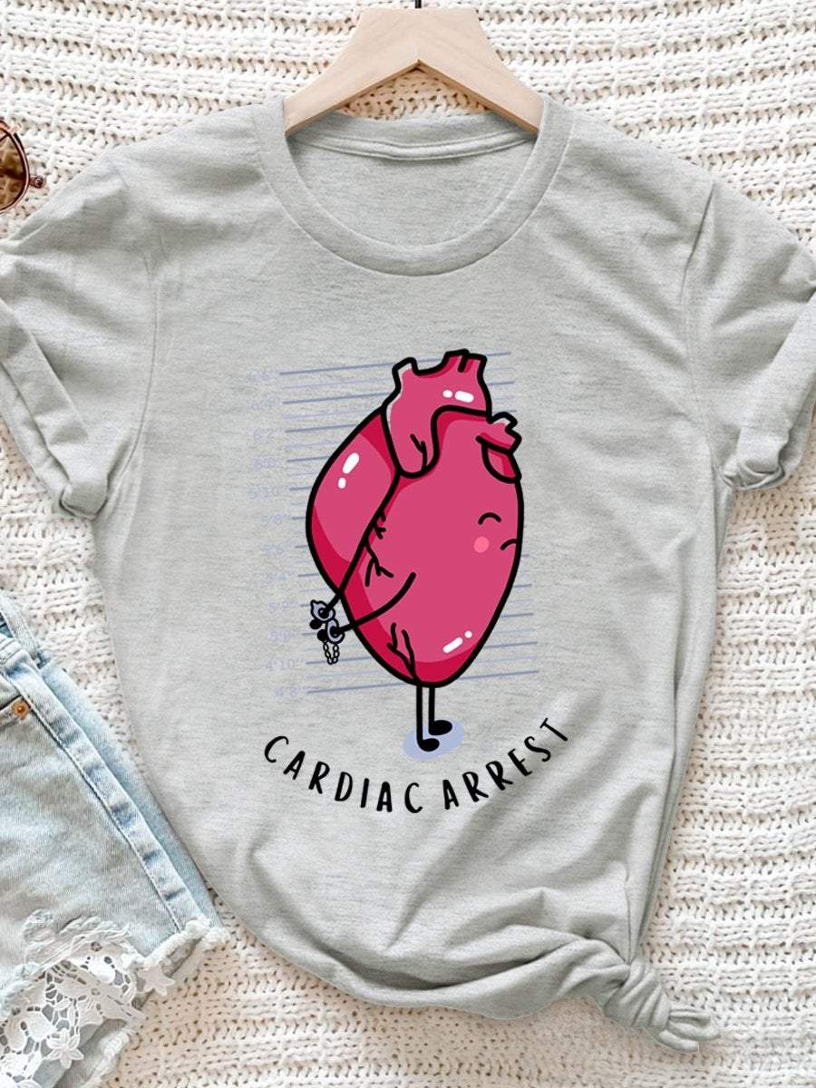 Cardiac Arrest Print Short Sleeve T-shirt