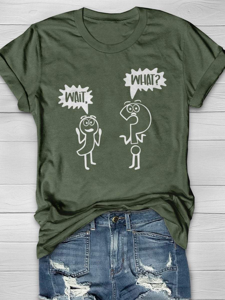 Syntax Notation Wait Comma Question Mark What Print Graphic T-shirts