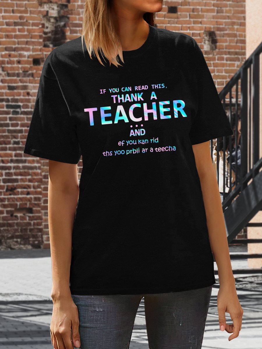 Teacher Life Print Graphic T-shirts