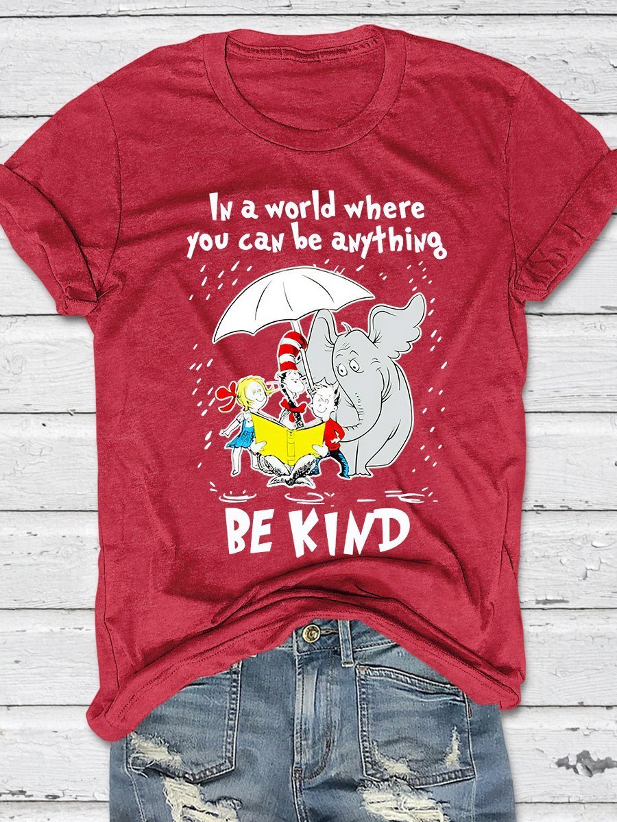 Be Kind Print Graphic T-shirts