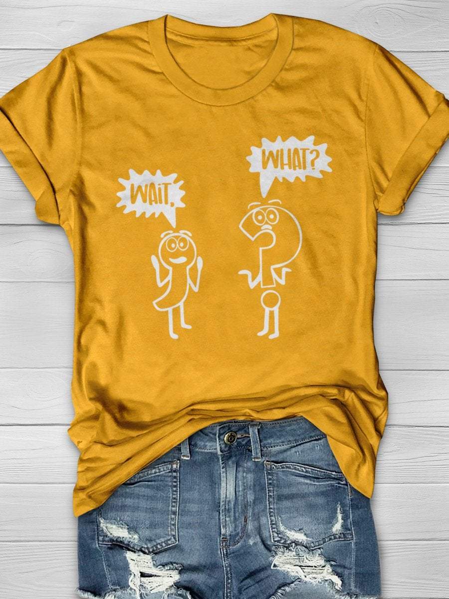 Syntax Notation Wait Comma Question Mark What Print Graphic T-shirts