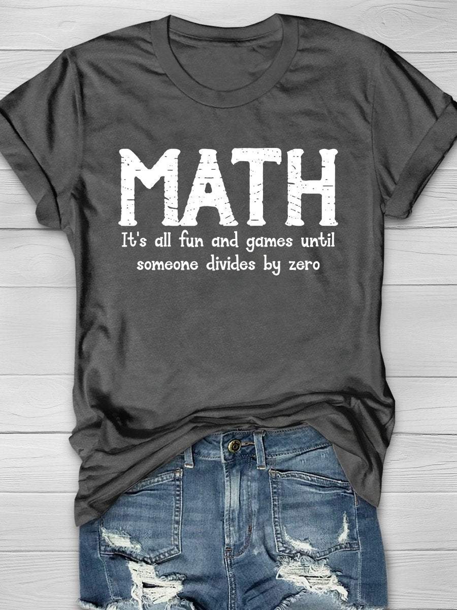 Funny Teacher Print Graphic T-shirts